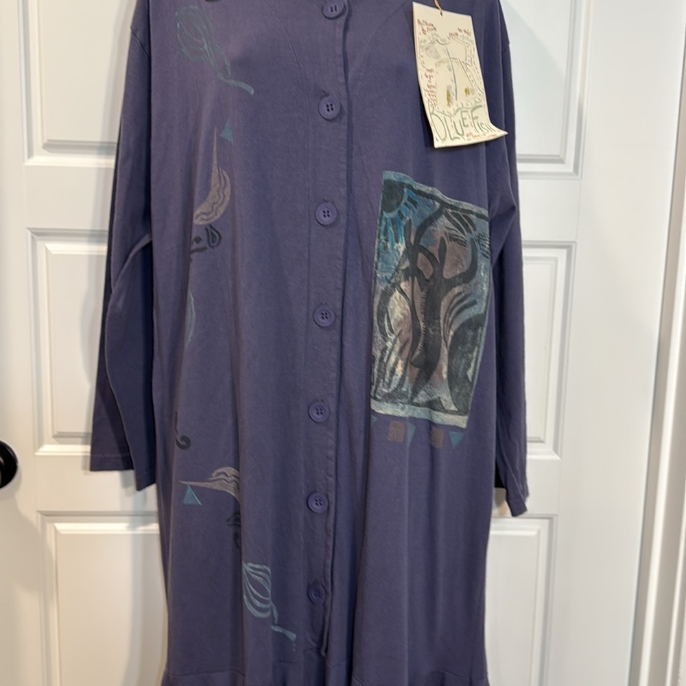 Vintage Bluefish Maxi swing dress size 1 fits 10/12 NWOT - Picture 2 of 12